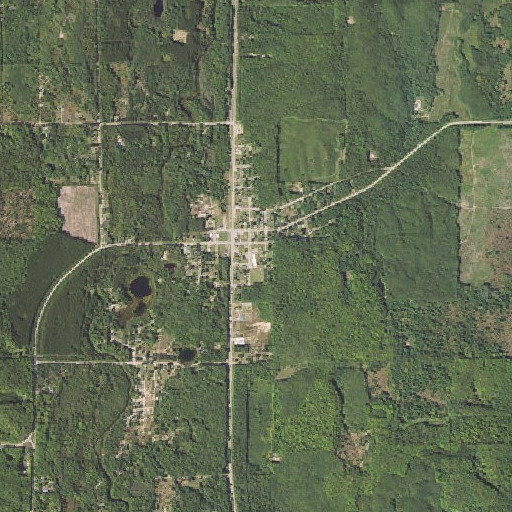 Aerial imagery of Frederic Elementary School, MI