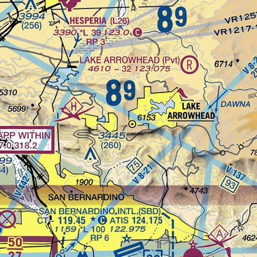 FAA VFR chart of Strawberry Peak, CA