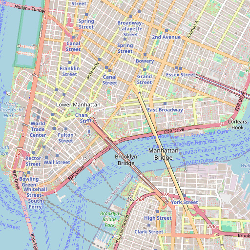 OpenStreetMap map of Alfred E Smith Park, NY