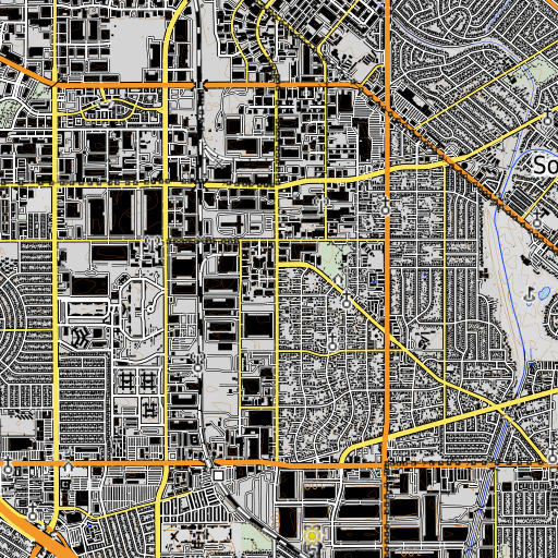 OpenTopoMap map of Sunnyside School, CA