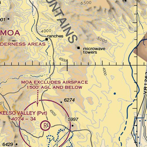 FAA VFR chart of Sunset Mine, CA