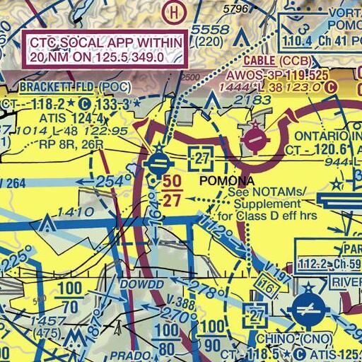 FAA VFR chart of Thompson Wash, CA