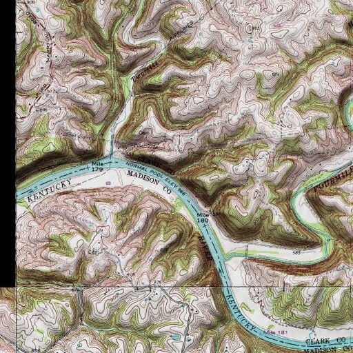 USGS 24K topo map of Mobleys Ferry (historical), KY