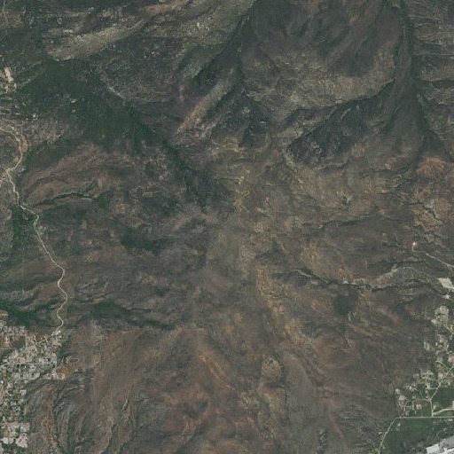Aerial imagery of Viejas Mountain, CA