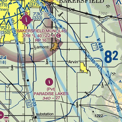 FAA VFR chart of Vineland Elementary School, CA