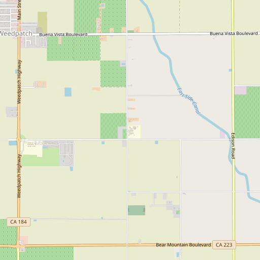 OpenStreetMap map of Vineland Elementary School, CA