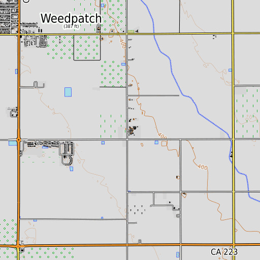 OpenTopoMap map of Vineland Elementary School, CA