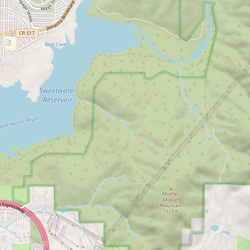 OpenStreetMap map of Willow Tree Dam, CA