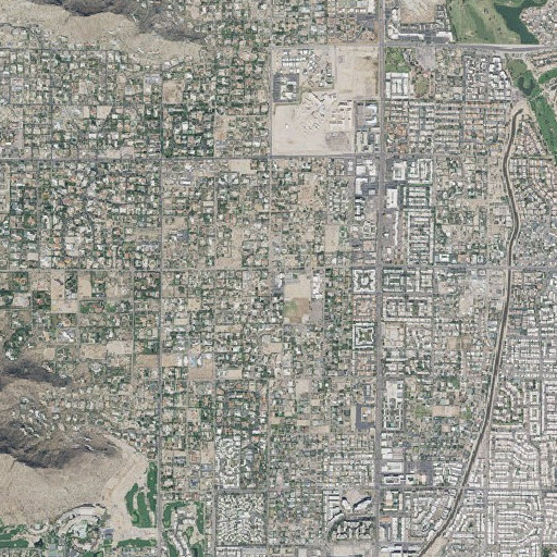 Aerial imagery of Temple Solel School, AZ