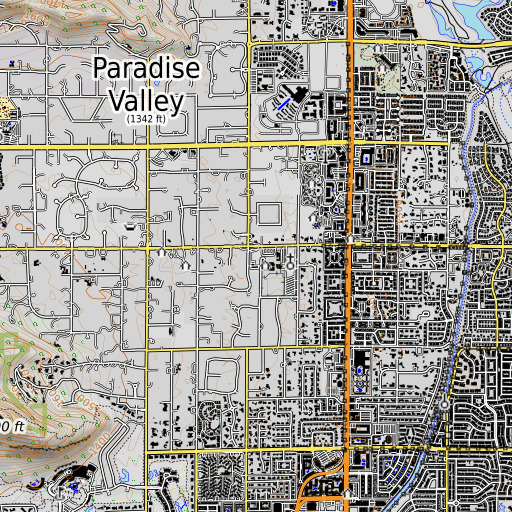 OpenTopoMap map of Temple Solel School, AZ
