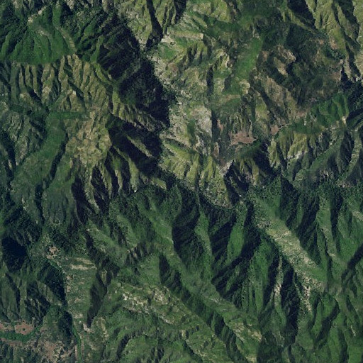Aerial imagery of Zigzag Creek, CA