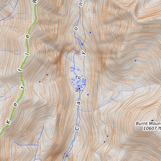 OpenTopoMap map of Big Meadow, CA