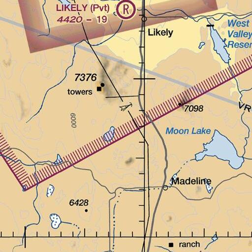 FAA VFR chart of Nelson Spring, CA