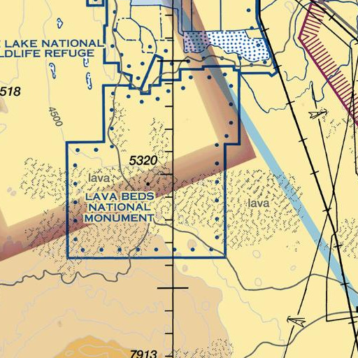 FAA VFR chart of Captain Jacks Bridge, CA
