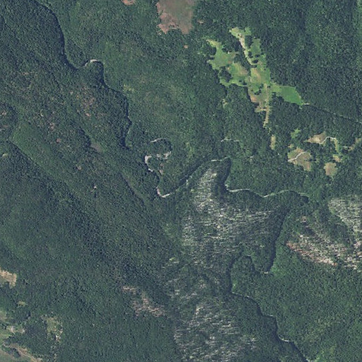 Aerial imagery of Clipper Mill Bridge, CA
