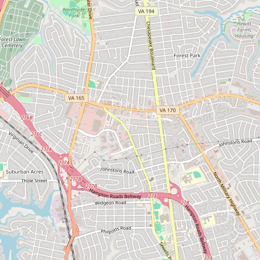 OpenStreetMap map of Church Without Walls, VA