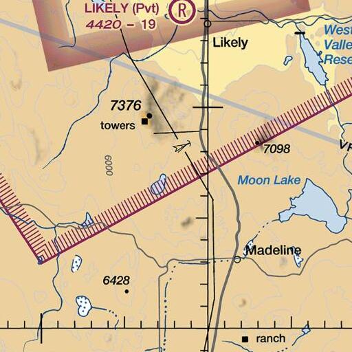 FAA VFR chart of Harter Flat, CA