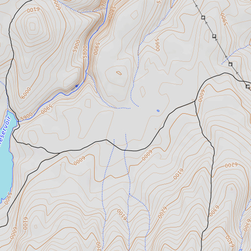 OpenTopoMap map of Harter Flat, CA