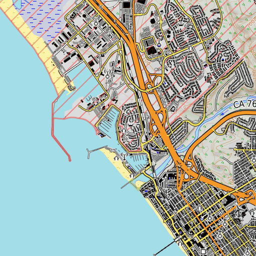 OpenTopoMap map of Camp Pendleton, CA
