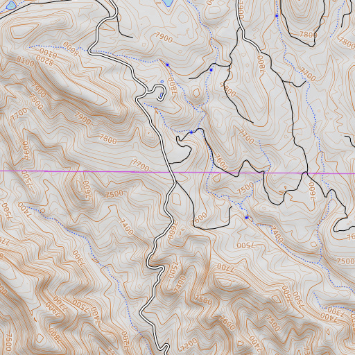 OpenTopoMap map of Juniper Bench, AZ