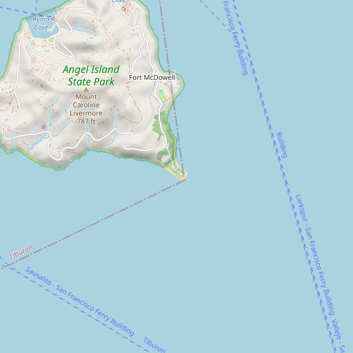 OpenStreetMap map of Point Blunt, CA