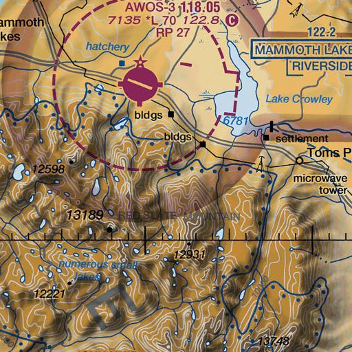 FAA VFR chart of McGee Campground, CA