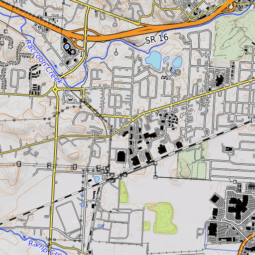 OpenTopoMap map of Courtesy Ambulance, OH