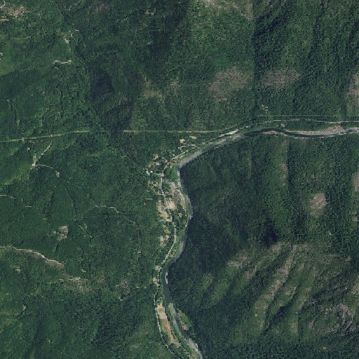 Aerial imagery of Thompson Creek, CA