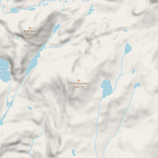 OpenStreetMap map of Tiltill Mountain, CA