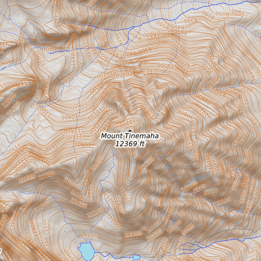 OpenTopoMap map of Mount Tinemaha, CA