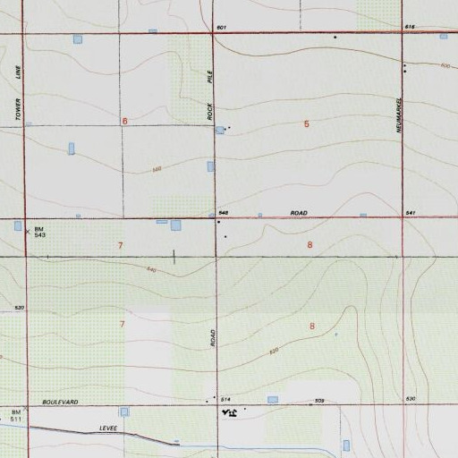 USGS 24K topo map of Camp Eight, CA