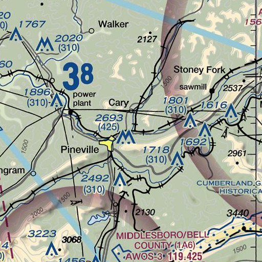 FAA VFR chart of Elliots Ford, KY