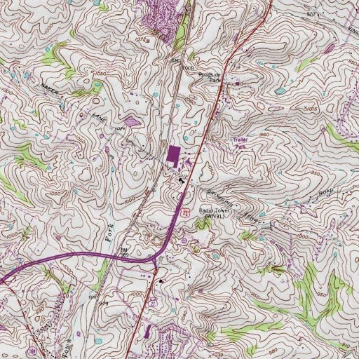 USGS 24K topo map of Lyons School (historical), KY