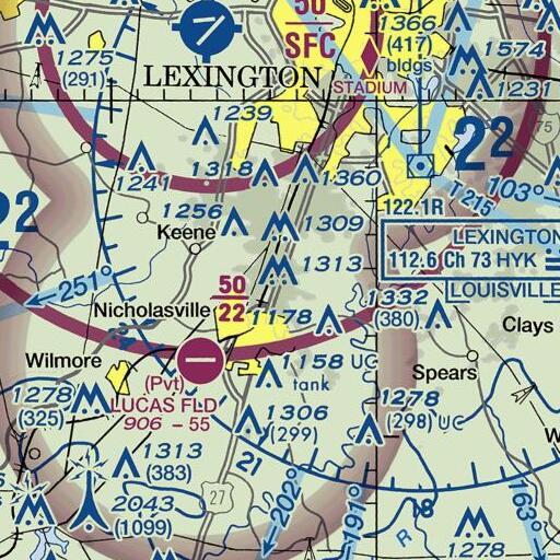 FAA VFR chart of Lyons School (historical), KY