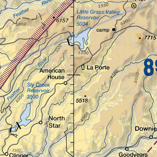 FAA VFR chart of Barnards Diggings, CA