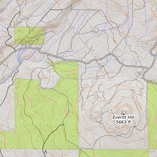 OpenTopoMap map of Bear Spring, CA