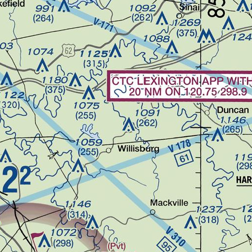FAA VFR chart of Big Rock Run, KY