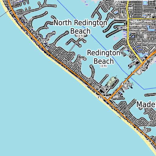 OpenTopoMap map of Moon Park, FL