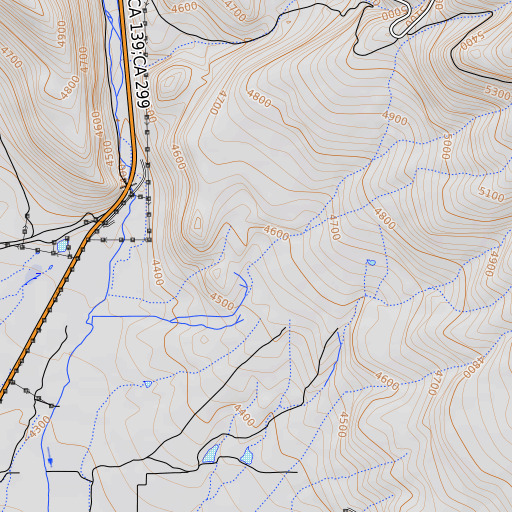 OpenTopoMap map of Bennett Canyon, CA