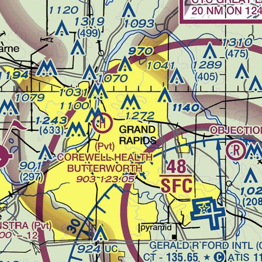 FAA VFR chart of Holmdene Building, MI