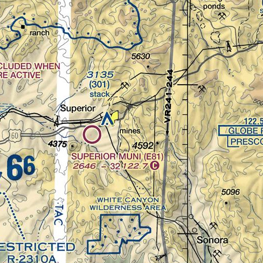 FAA VFR chart of Apache Leap, AZ