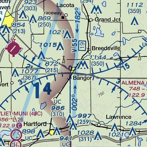FAA VFR chart of Bangor Primary School, MI