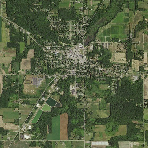 Aerial imagery of Bangor Primary School, MI