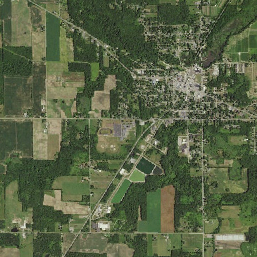 Aerial imagery of Bangor High School, MI