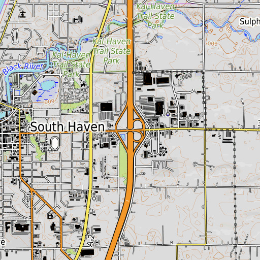 OpenTopoMap map of Interchange 20, MI
