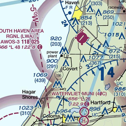 FAA VFR chart of Interchange 13, MI