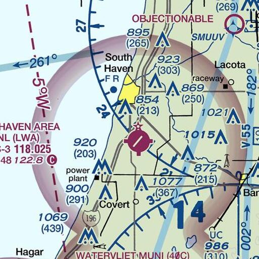 FAA VFR chart of Interchange 18, MI