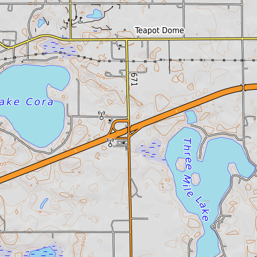 OpenTopoMap map of Interchange 56, MI