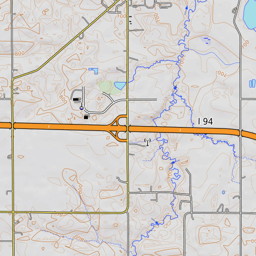OpenTopoMap map of Interchange 52, MI