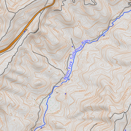 OpenTopoMap map of Brownes Meadow, CA
